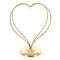 Double Wire Heart Twisted Gold Metal Ornament Display Stand 7.8 Inches (Poland)